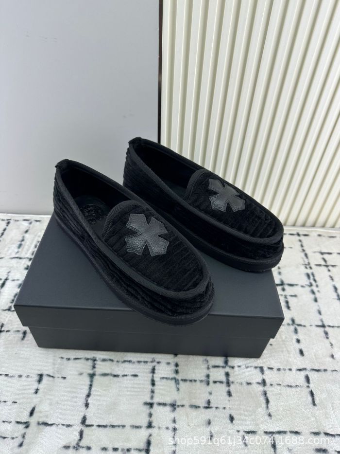1:1 quality version Cross Sword Black Corduroy Slip-On Loafers 3 colors 29288654
