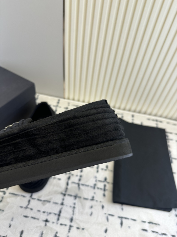 1:1 quality version Cross Sword Black Corduroy Slip-On Loafers 3 colors 29288654
