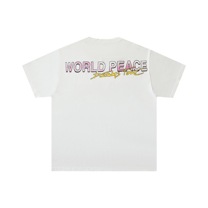 World Peace Graphic Double Sided Print Oversized Washed Tee 29288360
