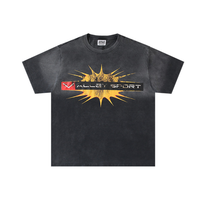 Sport Explosion Radiant Logo Front Single Side Print Oversized Washed Tee 29288348