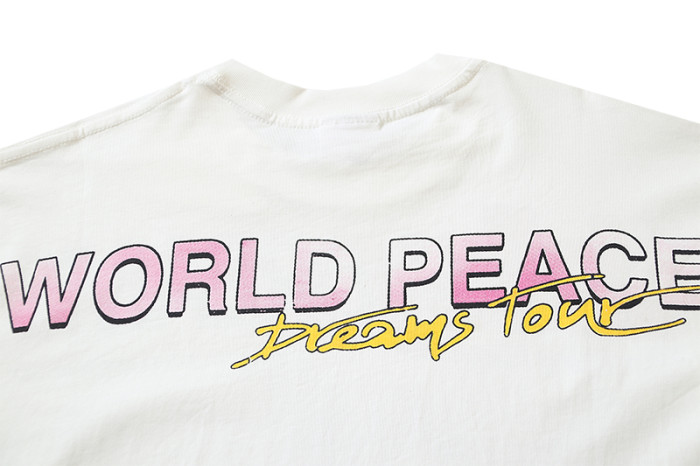 World Peace Graphic Double Sided Print Oversized Washed Tee 29288360