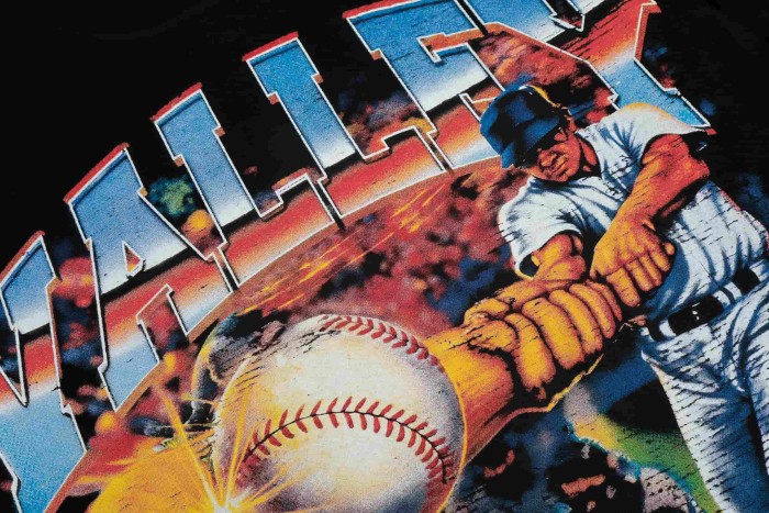 Vintage Baseball Full Print Gradient 3D Letter Front Batter Back New York City Print Tee 29305195