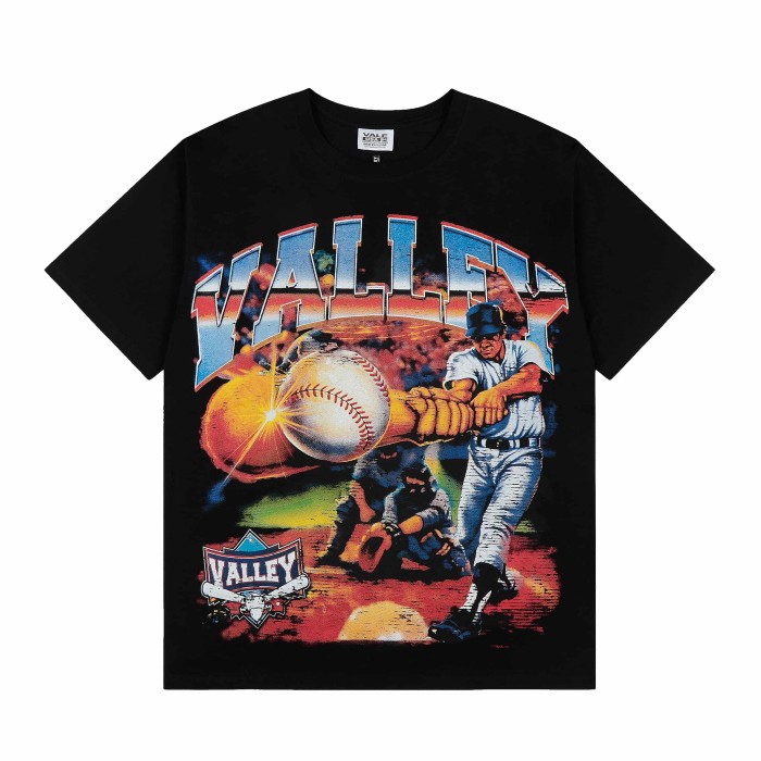 Vintage Baseball Full Print Gradient 3D Letter Front Batter Back New York City Print Tee 29305195