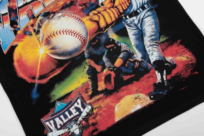 Vintage Baseball Full Print Gradient 3D Letter Front Batter Back New York City Print Tee 29305195