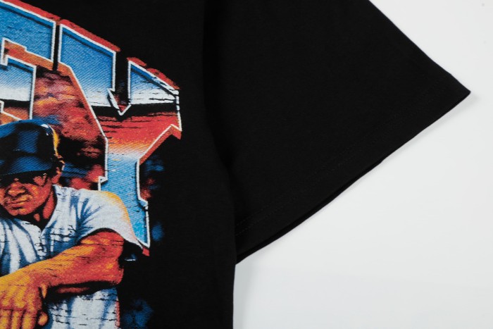 Vintage Baseball Full Print Gradient 3D Letter Front Batter Back New York City Print Tee 29305195