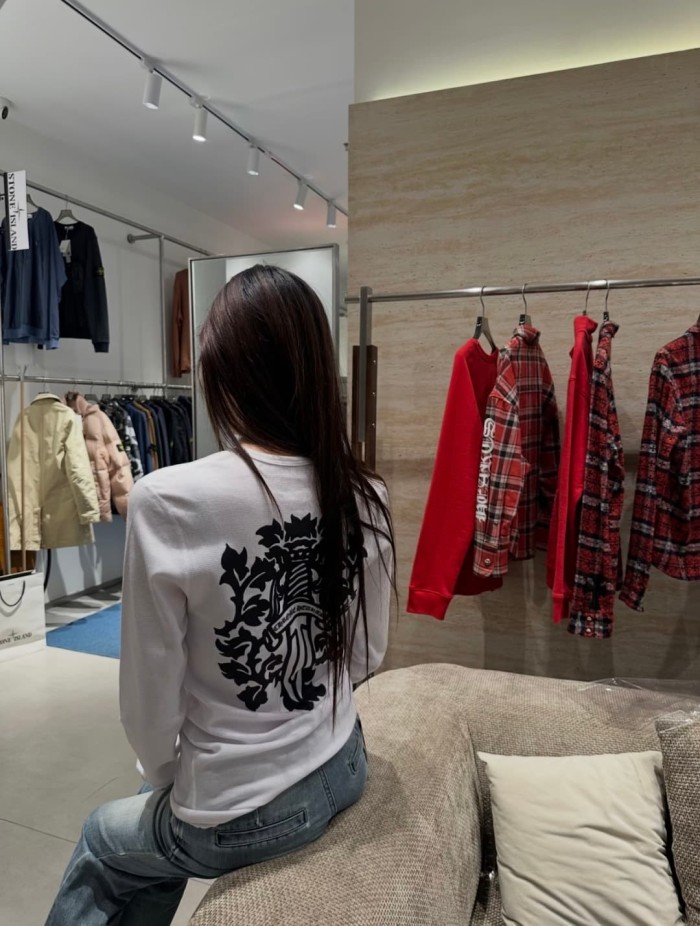 1:1 quality version Sword Vine Waffle Print Long Sleeve T-Shirt 2 colors 29306220