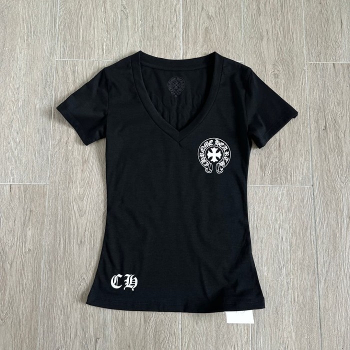 1:1 quality version Sanskrit Cross Horseshoe Neck Print Tee 2 colors for girls 29306368