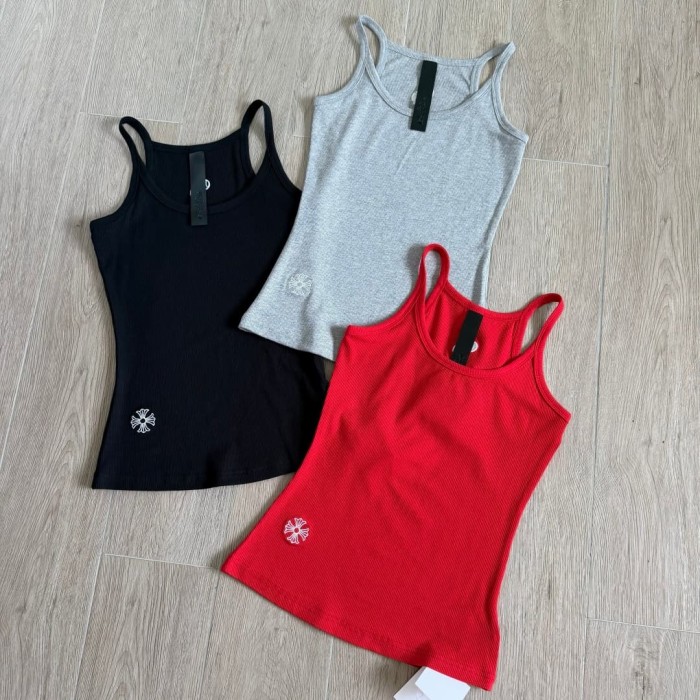 1:1 quality version Cross Flower Embroidery Knit Cami Top 3 colors 29306376