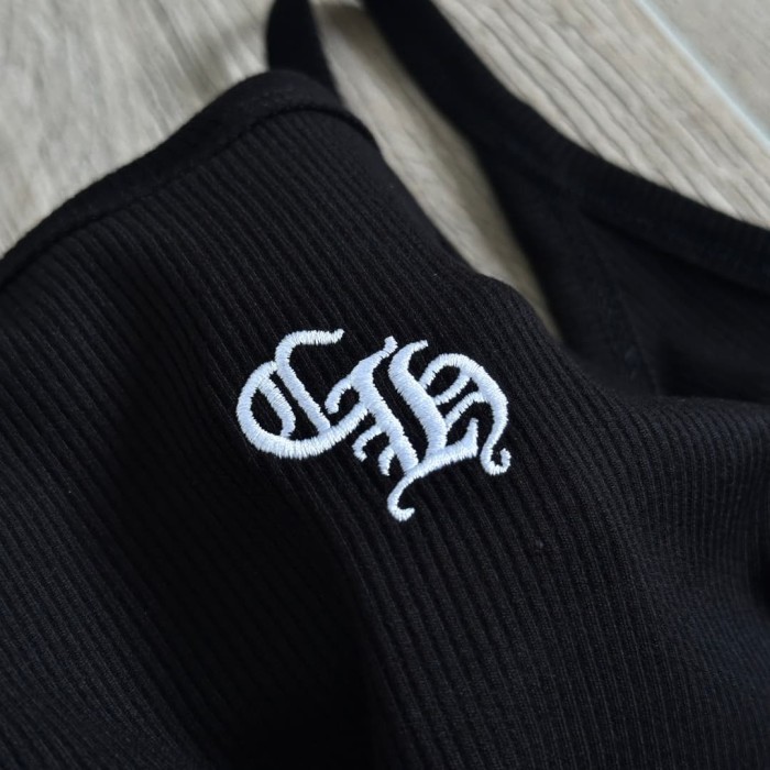 1:1 quality version Cross Flower Embroidery Knit Cami Top 3 colors 29306376