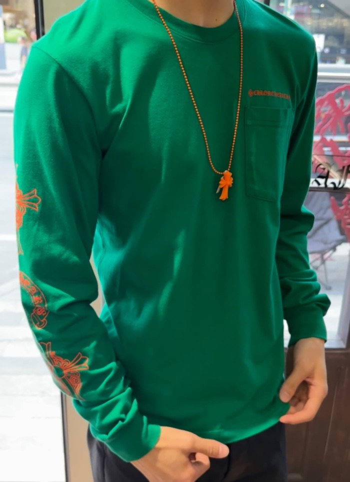 1:1 quality version Orange Triple Element On Both Arms Large Horseshoe Print On Back Long Sleeve T-Shirt 29306223