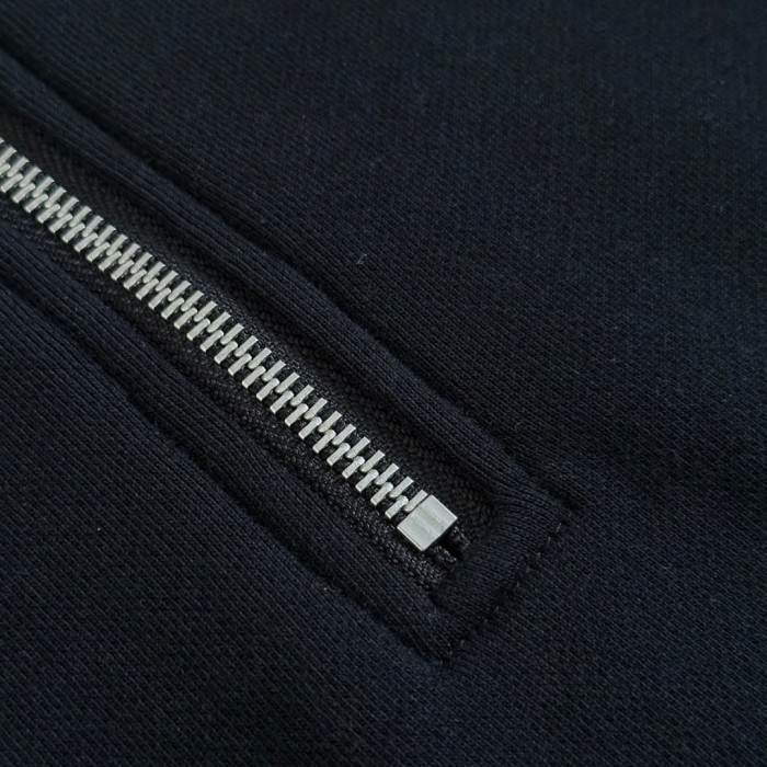 1:1 quality version Triple Cross Leather Patch Half Zip Sweatshirt 29306316