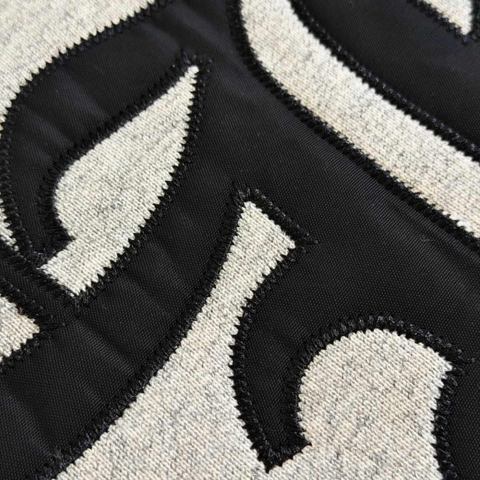 1:1 quality version Triple Cross Patch Embroidery Grey Flocking Hoodie 29306317