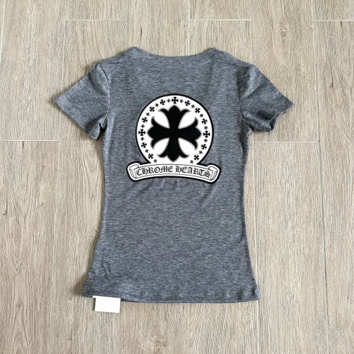 1:1 quality version Round Cross Flower Print On Back V Neck Tee for girls 29306364