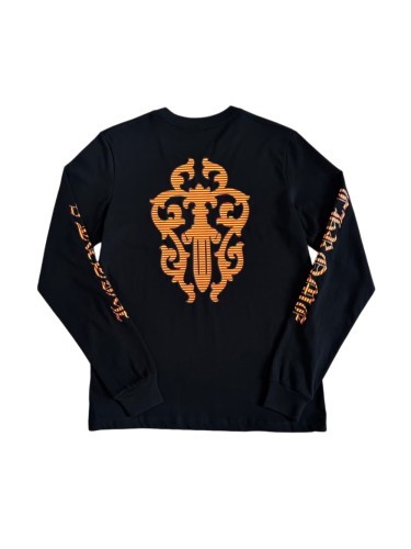 1:1 quality version Sword Vine Stripe Color Block Sanskrit Print Long Sleeve T-Shirt 29306221