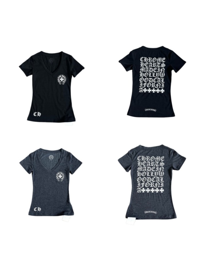 1:1 quality version Sanskrit Cross Horseshoe Neck Print Tee 2 colors for girls 29306368