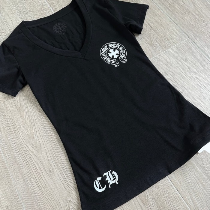 1:1 quality version Sanskrit Cross Horseshoe Neck Print Tee 2 colors for girls 29306368