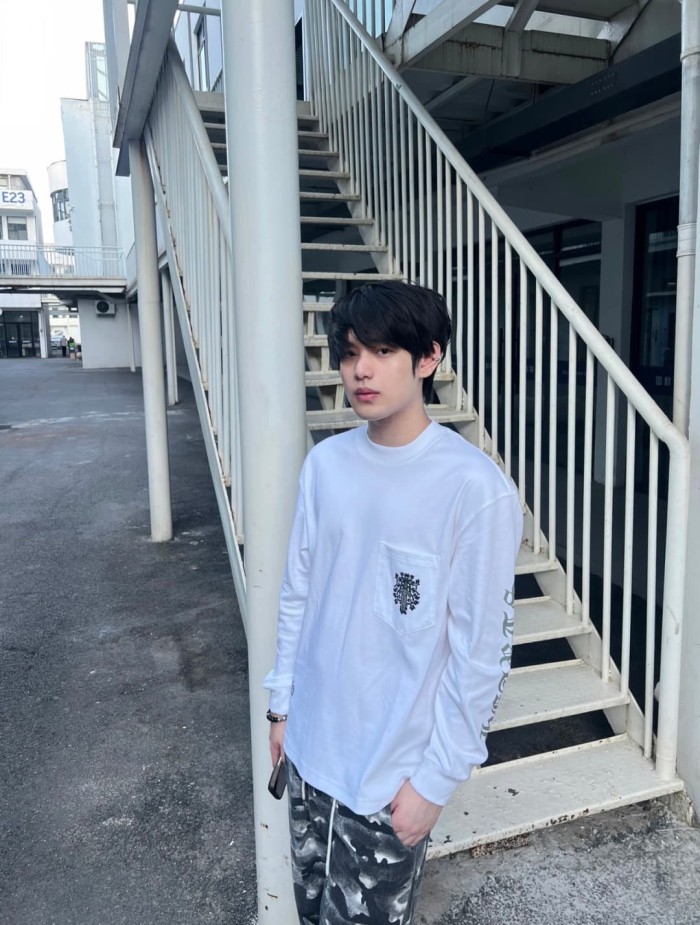 1:1 quality version Sword Vine Sanskrit Silver Foil Glitter Long Sleeve T-Shirt 2 colors 29306219