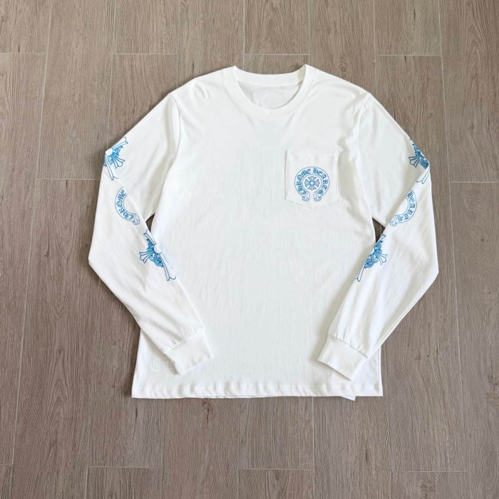 1:1 quality version Blue Triple Element On Both Arms Thirty Cross Print On Back Long Sleeve T-Shirt 2 colors 29306224