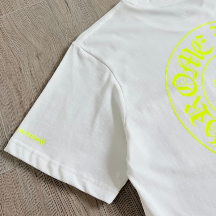 1:1 quality version Back Fluorescent Yellow-Green Horseshoe Cross Print Tee 2 colors 29306217