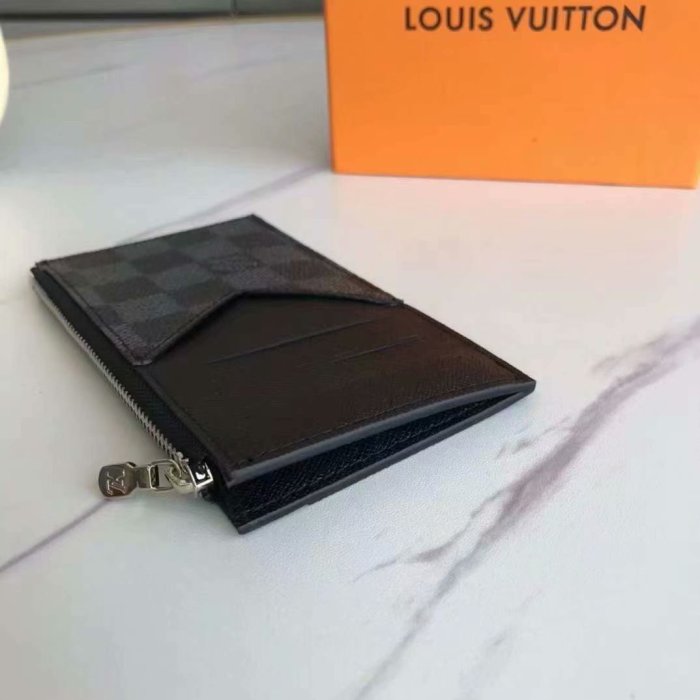 Men Vintage Checkered Card Holder Zipper Coin Pocket Multi Slots Slim Wallet Portable Business Card Case 6 colors 29306268