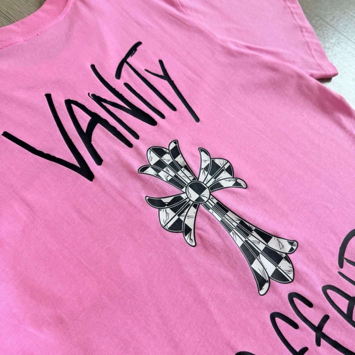 1:1 quality version Cross Football Graffiti Pink Print Tee 29306210