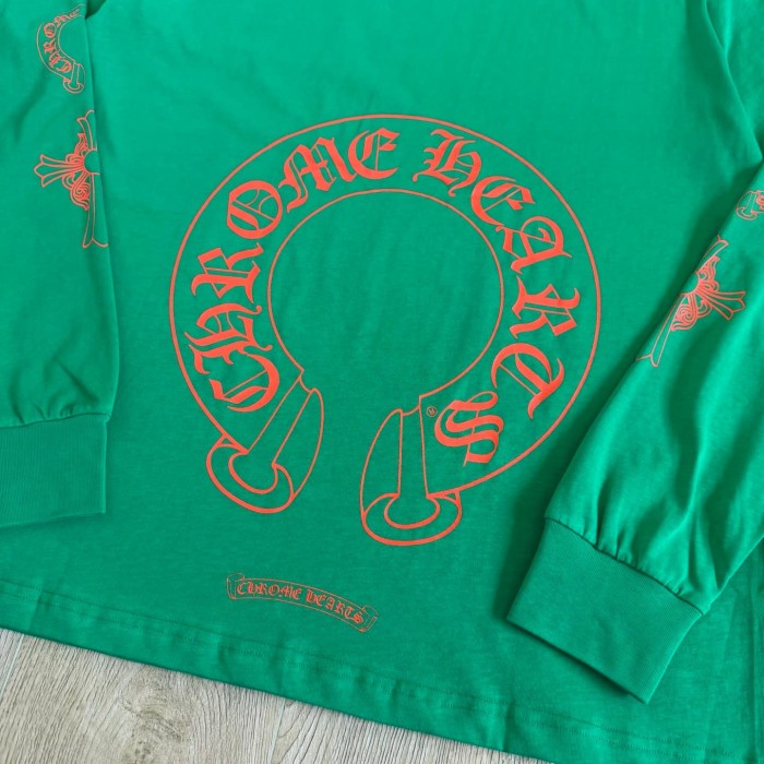 1:1 quality version Orange Triple Element On Both Arms Large Horseshoe Print On Back Long Sleeve T-Shirt 29306223