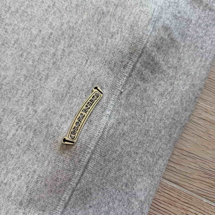 1:1 quality version Triple Cross Patch Embroidery Grey Flocking Hoodie 29306317