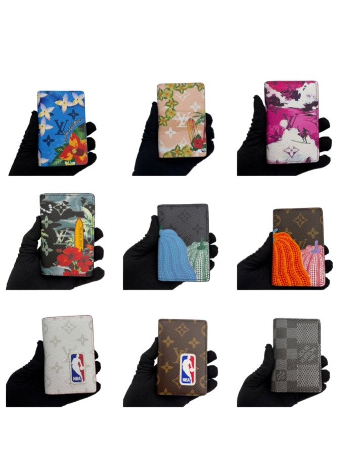 Tropical Floral Surf Print Passport Holder Artist Pattern PU Leather ID Card Document Wallet 12 colors 29306297