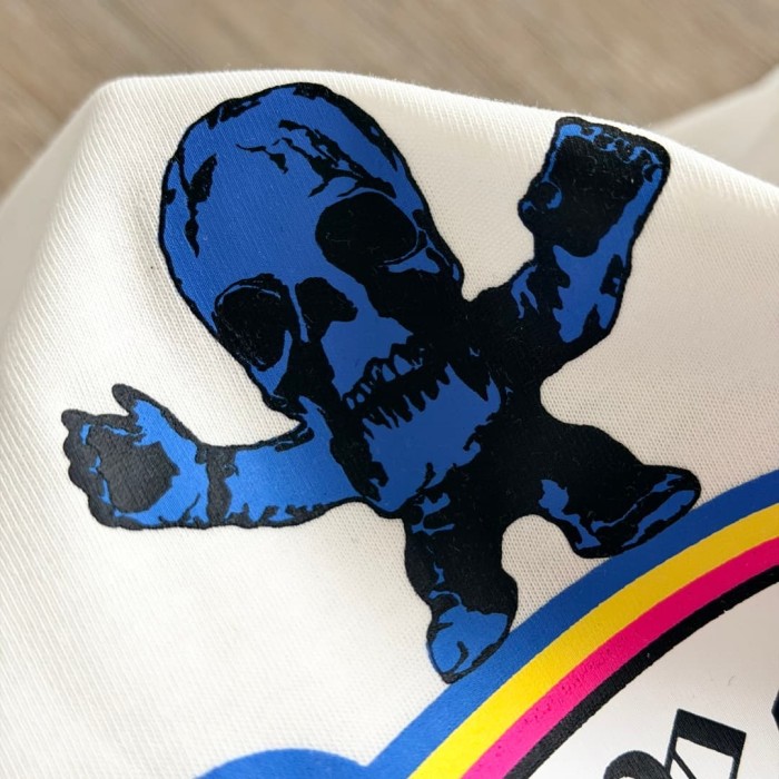 1:1 quality version Rainbow Outline Skull Print Tee 2 colors 29306208
