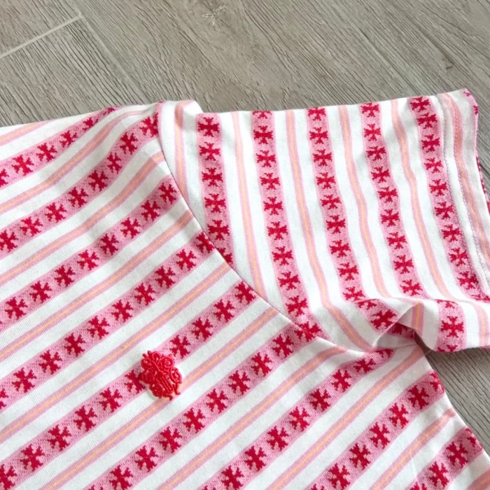 1:1 quality version Yarn-Dyed All Over Cross Floral Vine Embroidery Tee 4 colors 29306209