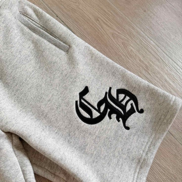 1:1 quality version Letter Patch Embroidery Grey Shorts 29306319
