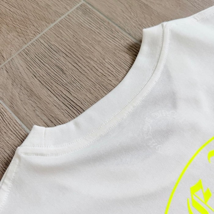 1:1 quality version Back Fluorescent Yellow-Green Horseshoe Cross Print Tee 2 colors 29306217