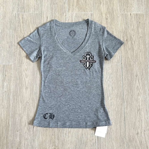 1:1 quality version Camo Crack Sword Vine V Neck Print Tee 2 colors for girls 29306362