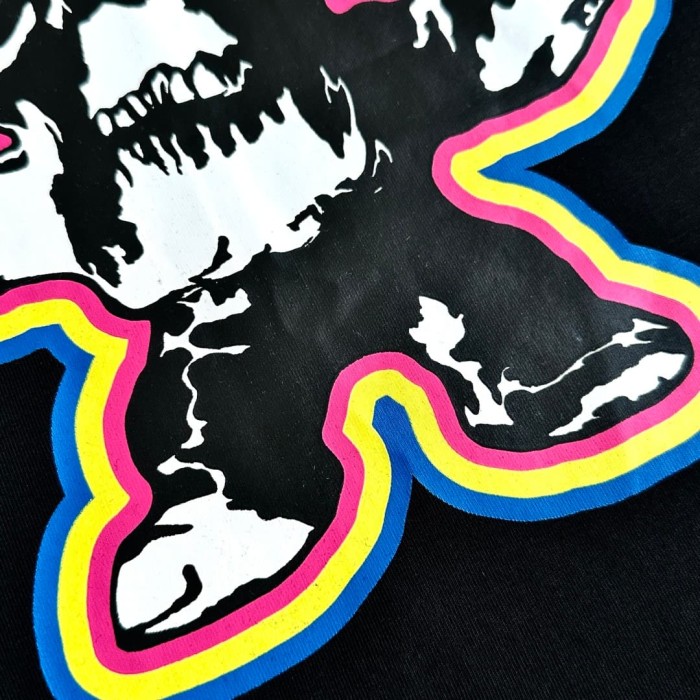 1:1 quality version Rainbow Outline Skull Print Tee 2 colors 29306208