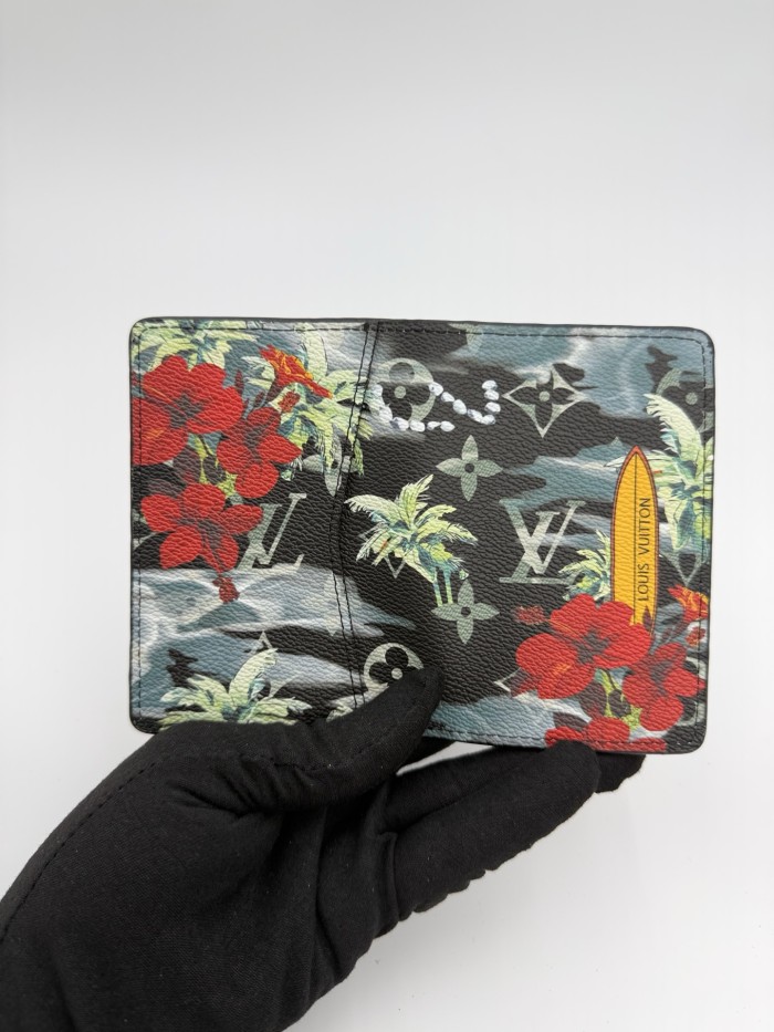 Tropical Floral Surf Print Passport Holder Artist Pattern PU Leather ID Card Document Wallet 12 colors 29306297