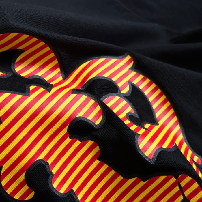 1:1 quality version Sword Vine Stripe Color Block Sanskrit Print Long Sleeve T-Shirt 29306221