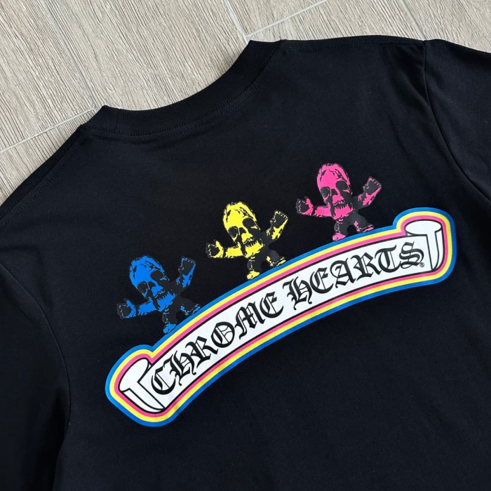 1:1 quality version Rainbow Outline Skull Print Tee 2 colors 29306208