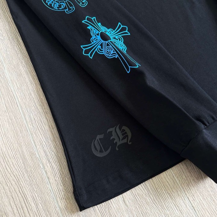 1:1 quality version Blue Triple Element On Both Arms Thirty Cross Print On Back Long Sleeve T-Shirt 2 colors 29306224