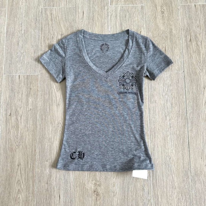 1:1 quality version Round Cross Flower Print On Back V Neck Tee for girls 29306364