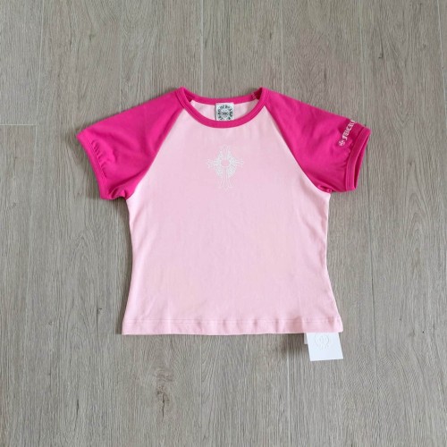 1:1 quality version Chest Cross Raglan Sleeve Sweet Hot Girl Group Style Print Tee 29306359