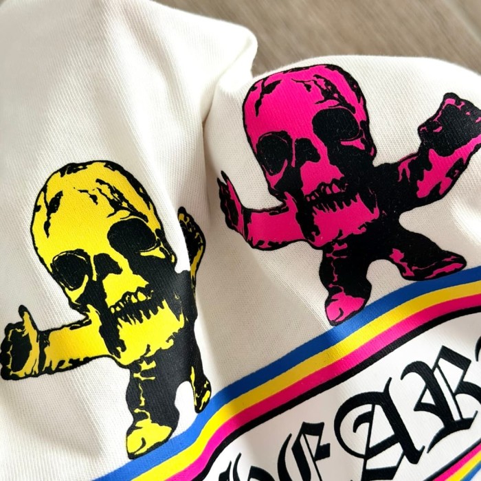 1:1 quality version Rainbow Outline Skull Print Tee 2 colors 29306208