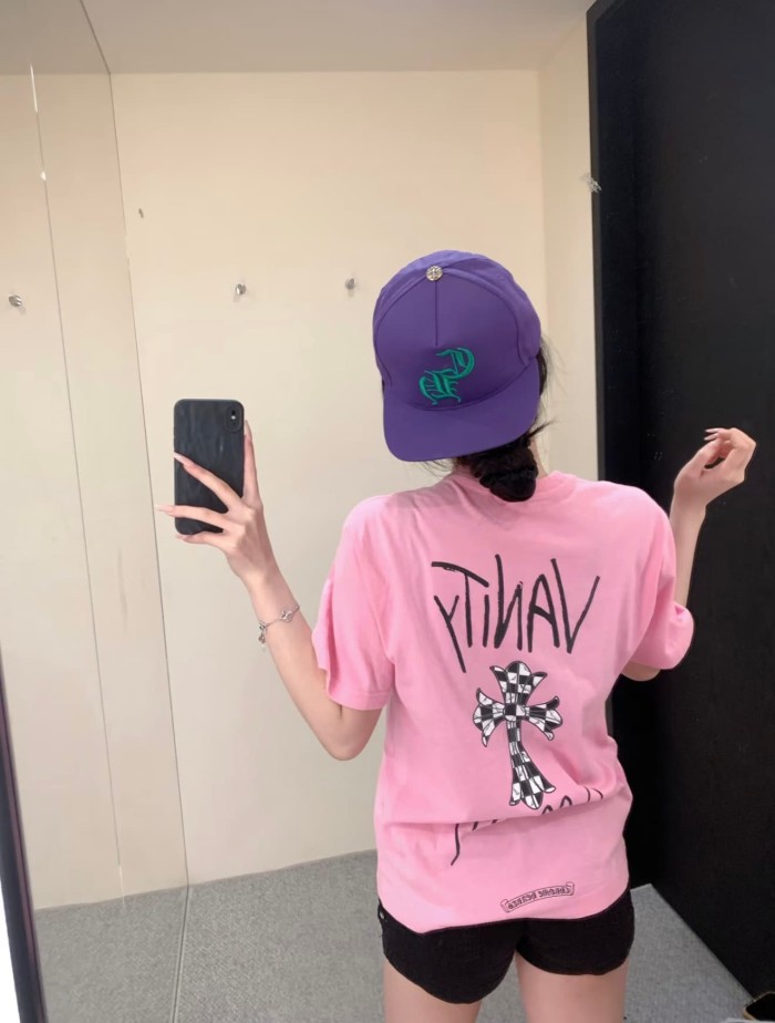 1:1 quality version Cross Football Graffiti Pink Print Tee 29306210