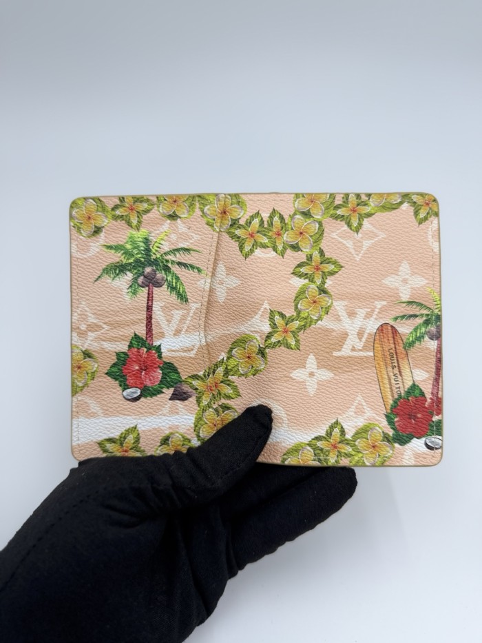 Tropical Floral Surf Print Passport Holder Artist Pattern PU Leather ID Card Document Wallet 12 colors 29306297