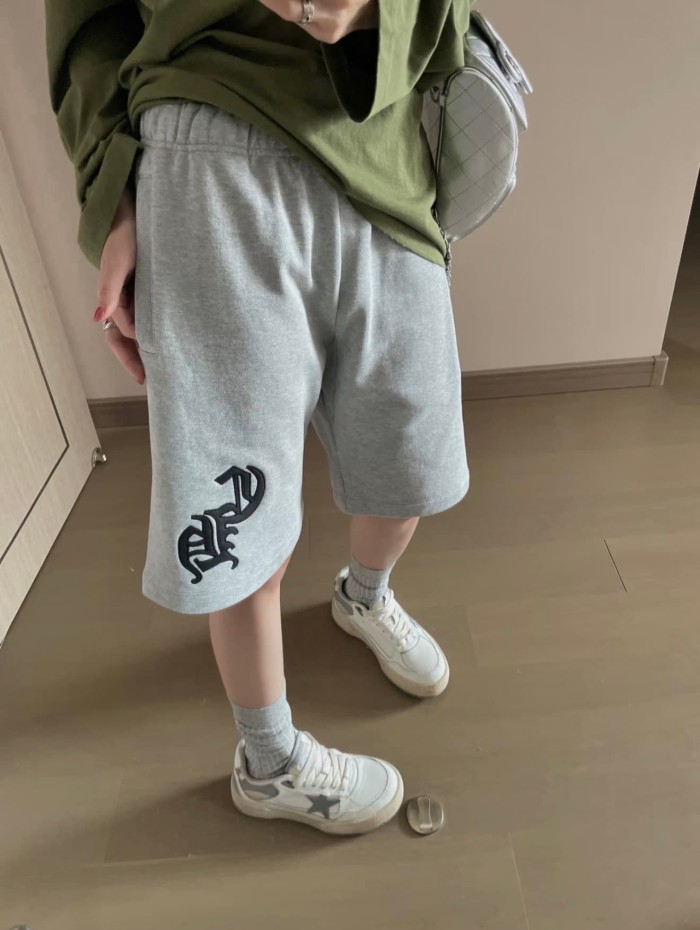 1:1 quality version Letter Patch Embroidery Grey Shorts 29306319