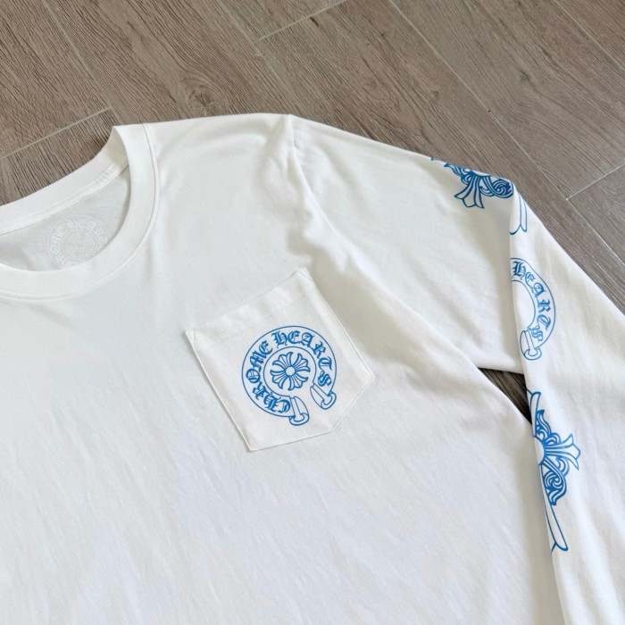 1:1 quality version Blue Triple Element On Both Arms Thirty Cross Print On Back Long Sleeve T-Shirt 2 colors 29306224