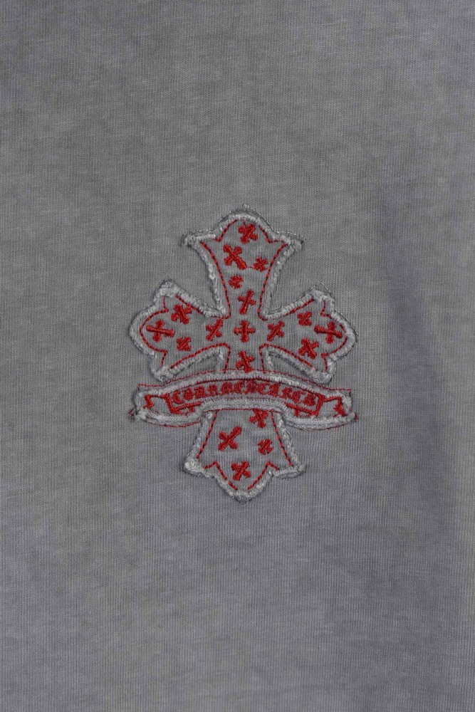 1:1 quality version Small Chest Red Cross Patch Embroidery Vintage Washed  T-shirt 2 colors 29306525