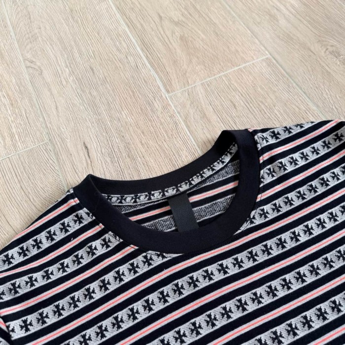 1:1 quality version Yarn-Dyed All Over Cross Floral Vine Embroidery Tee 4 colors 29306209