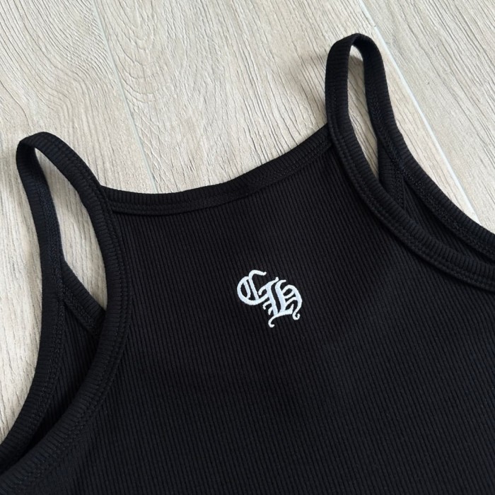 1:1 quality version Cross Flower Embroidery Knit Cami Top 3 colors 29306376
