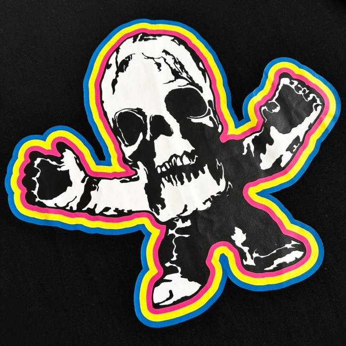1:1 quality version Rainbow Outline Skull Print Tee 2 colors 29306208