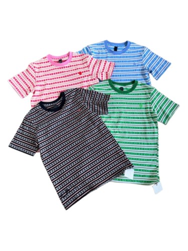 1:1 quality version Yarn-Dyed All Over Cross Floral Vine Embroidery Tee 4 colors 29306209